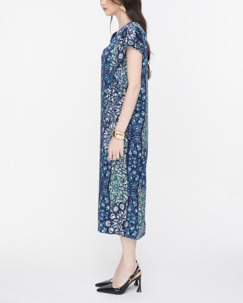 SIXDO V-Neck Silk Loose Dress